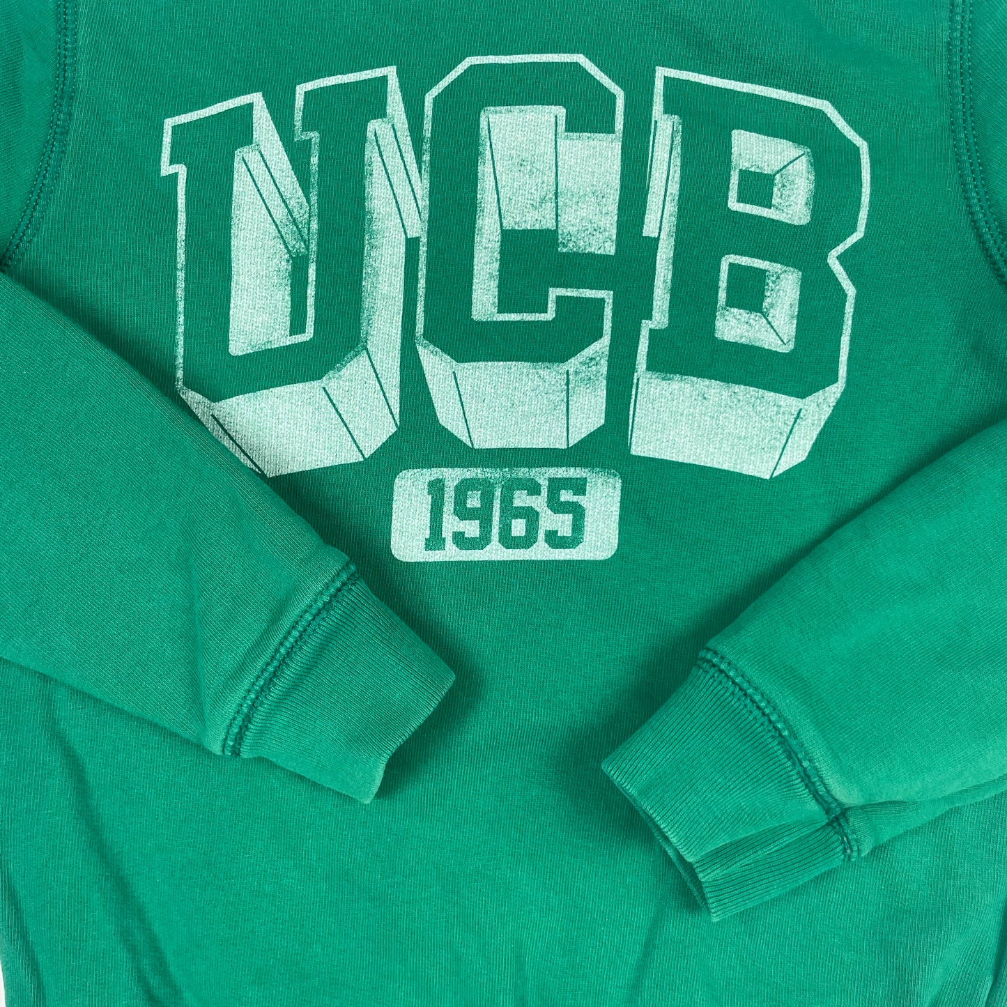 Grünes Sweatshirt mit großem Logo-Print – detail