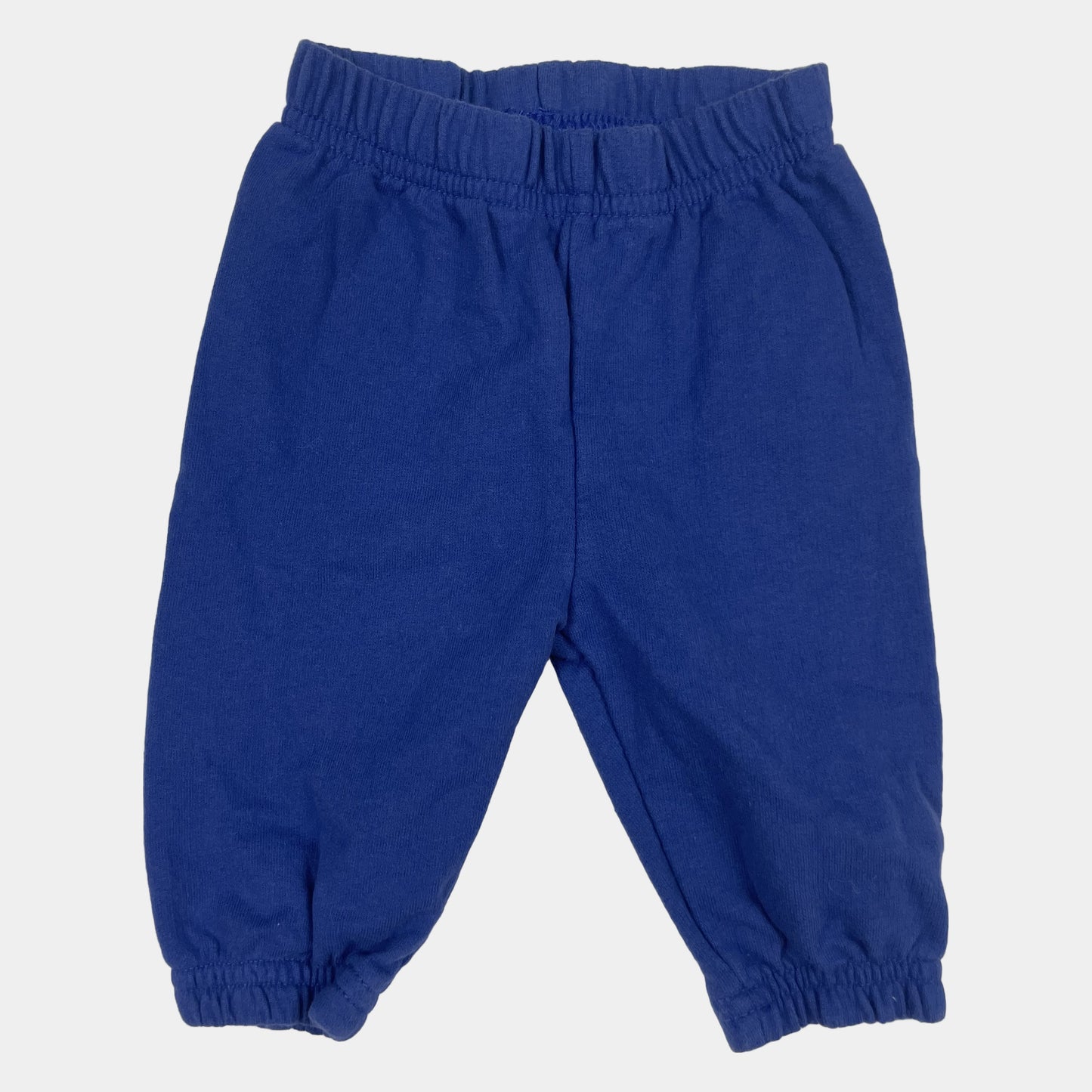 Blaue Baumwollhose mit elastischem Bund