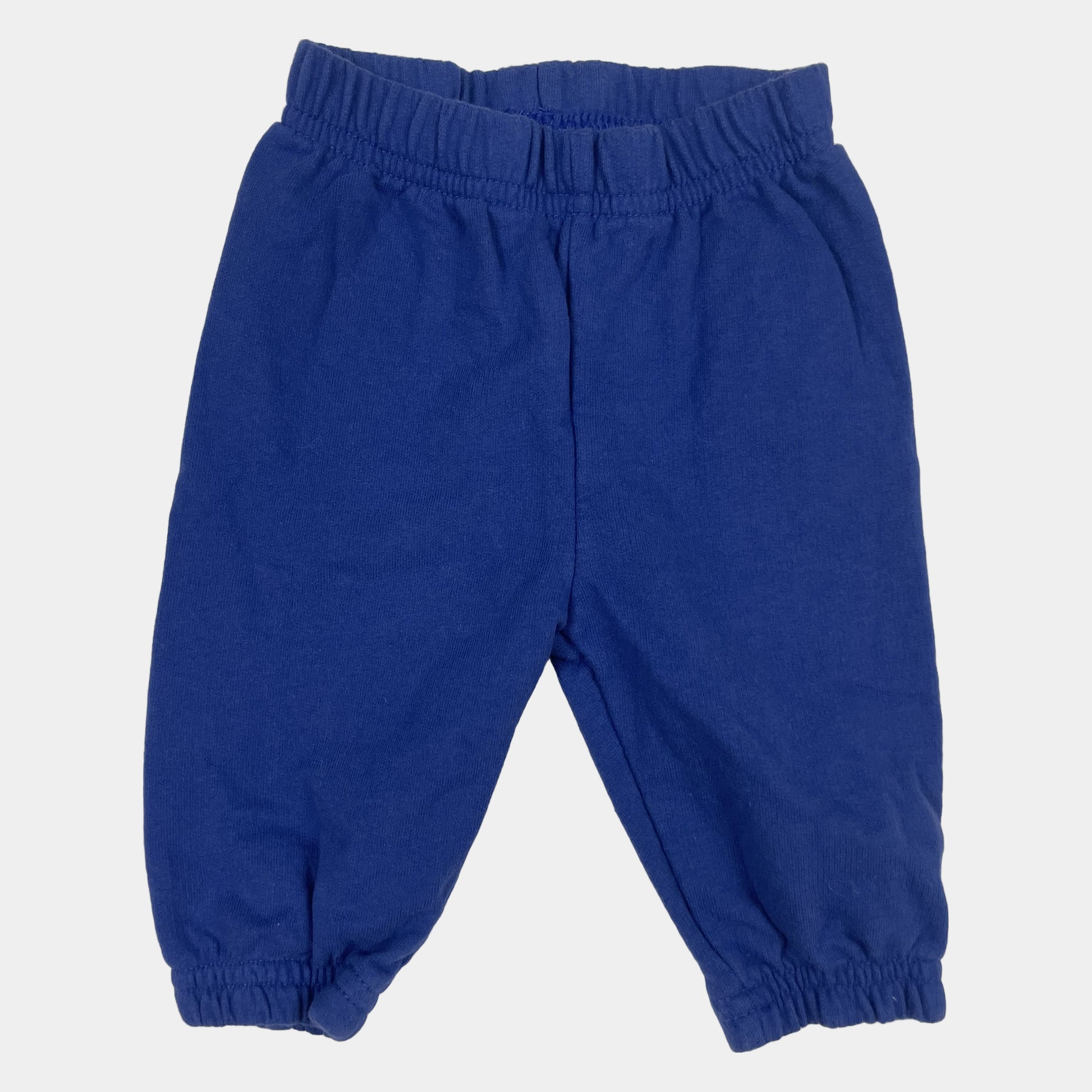 Blaue Baumwollhose mit elastischem Bund