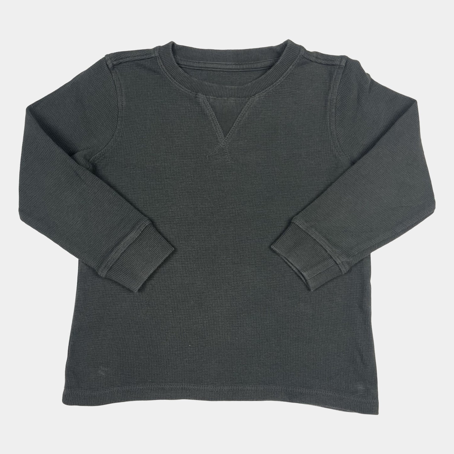 Graues Langarmshirt aus Baumwolle für Kinder, Größe 3–4 Jahre