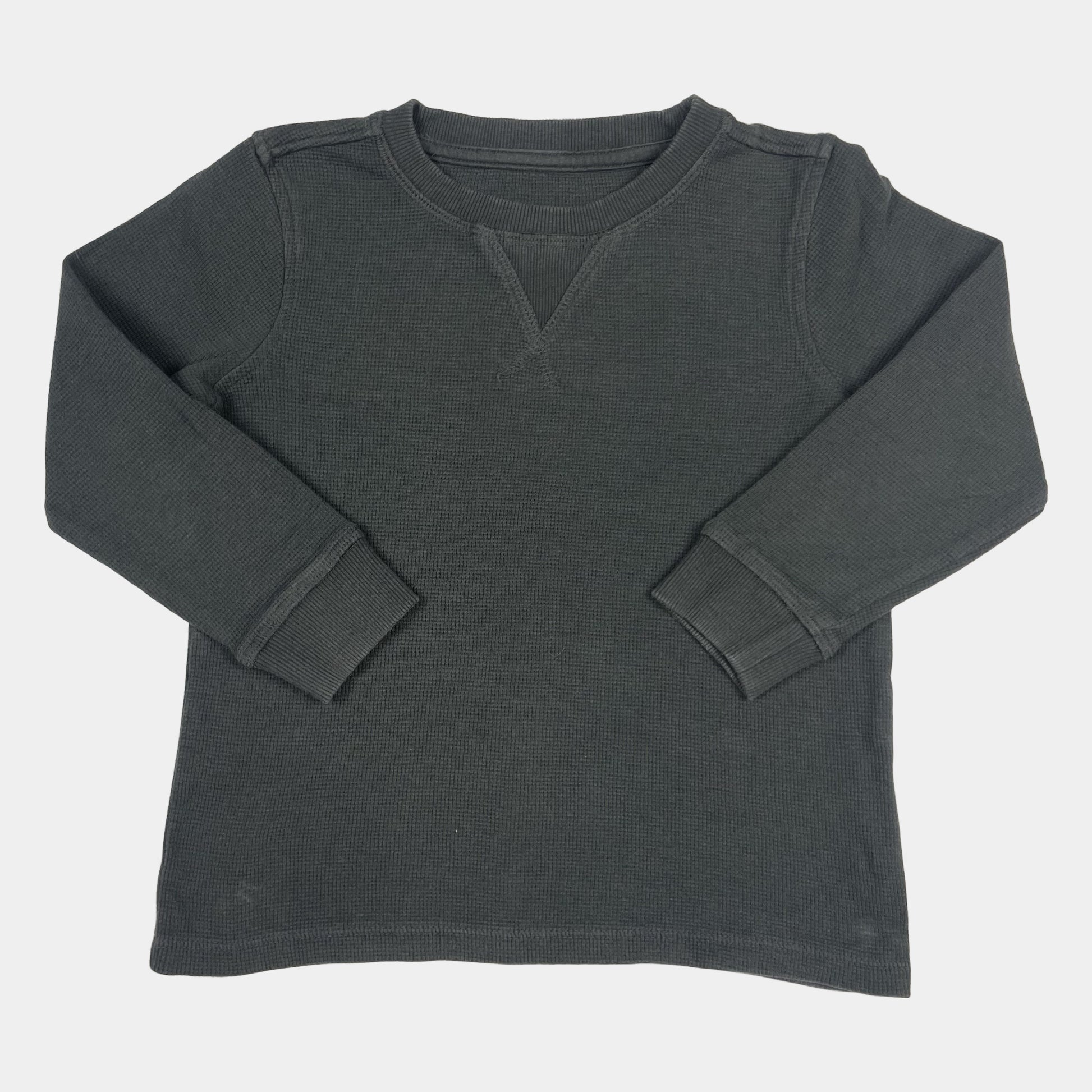 Graues Langarmshirt aus Baumwolle für Kinder, Größe 3–4 Jahre