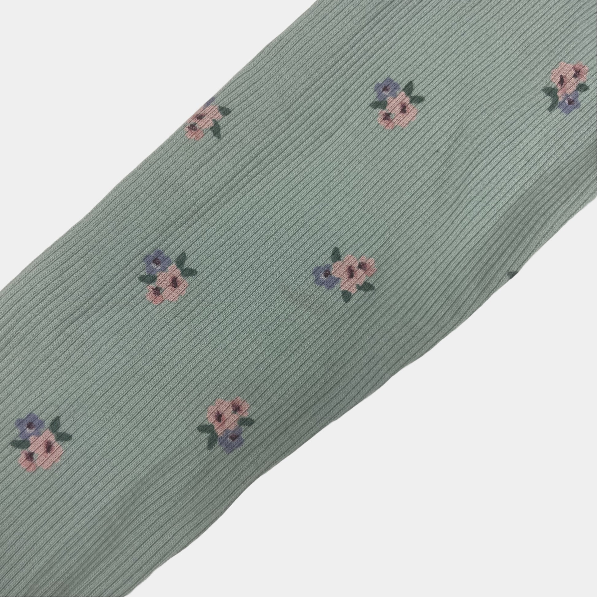 Grüner Pullover mit Blumenmuster und langen Ärmeln – sleeve