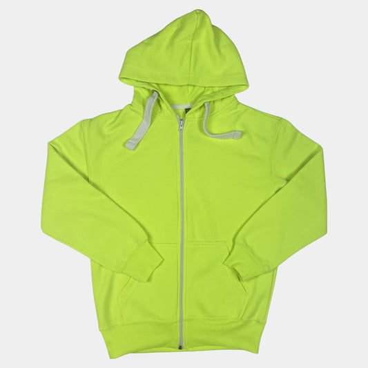 Leuchtender Kapuzenpullover mit Reißverschluss und Kängurutaschen – front