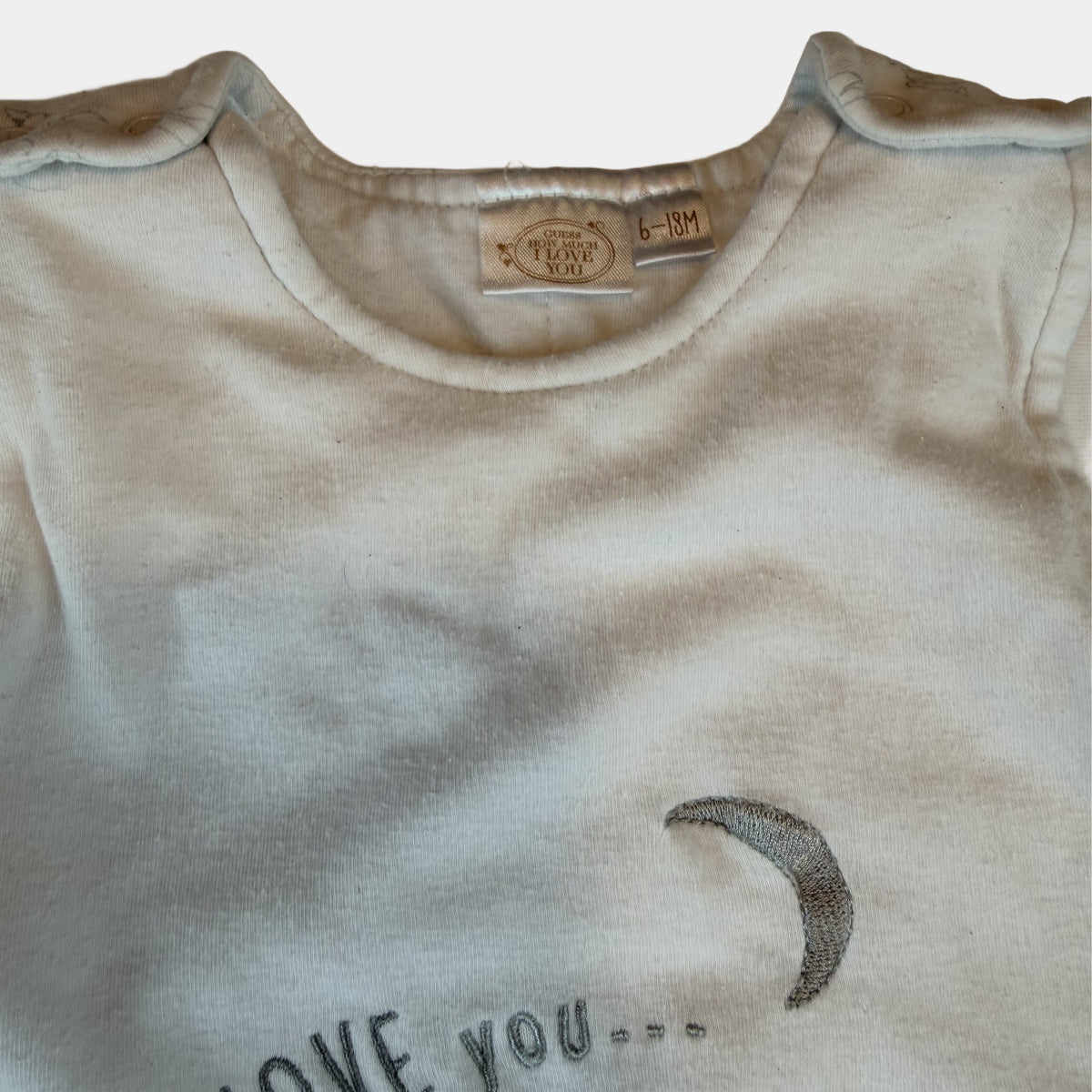 Weißer Baby-Schlafsack mit Hase-Print und seitlichem Reißverschluss – collar