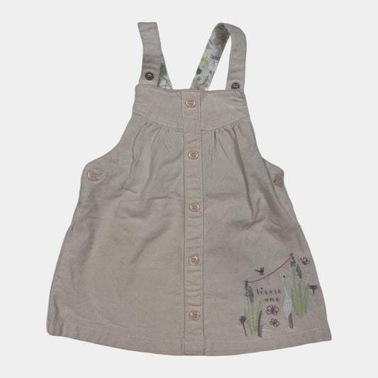 Heller Cord-Latzrock mit Knopfleiste von Mini Club, Größe 3-6 Monate – front