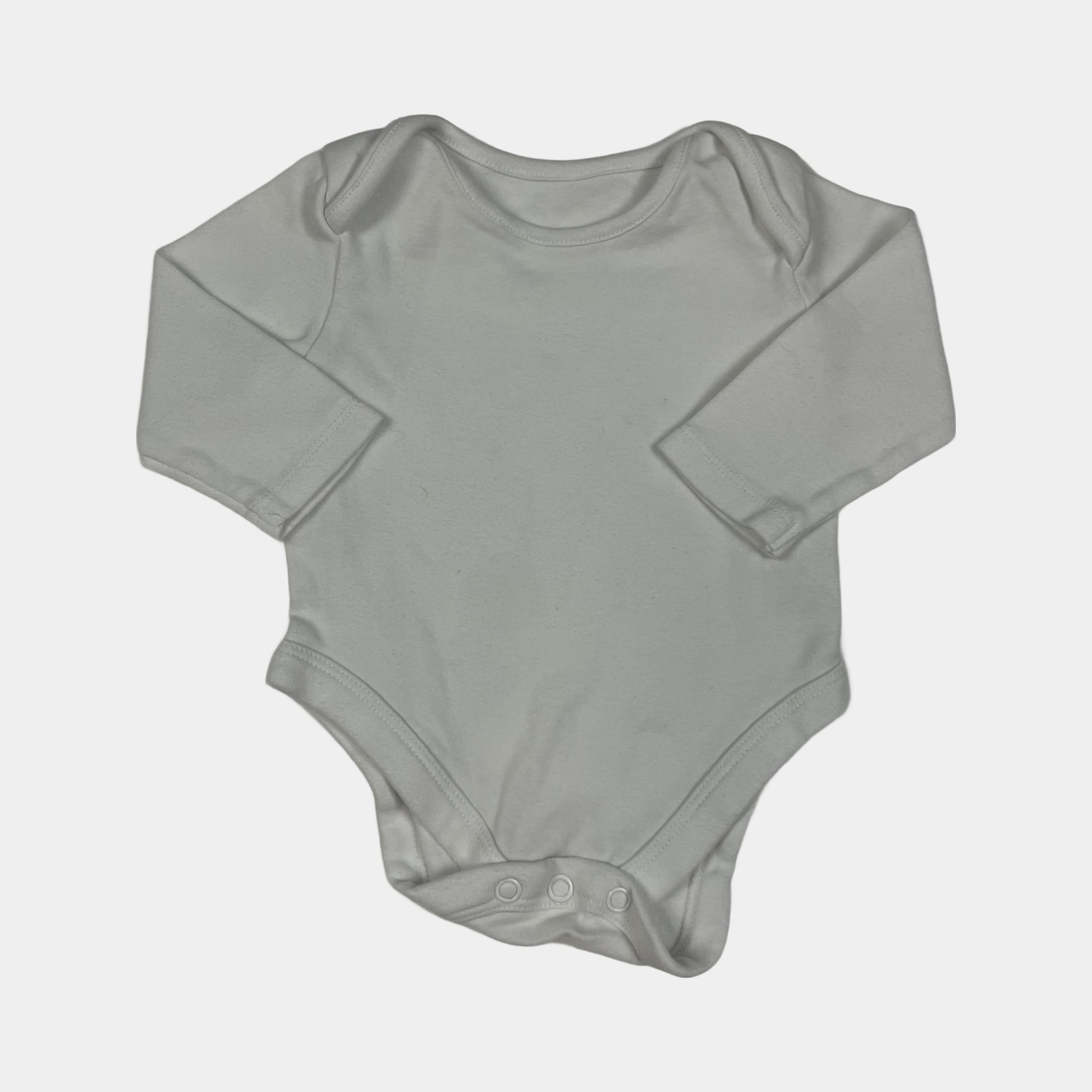 Weißer Langarm-Body für Babys – front