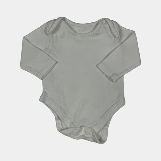 Weißer Langarm-Body für Babys – front