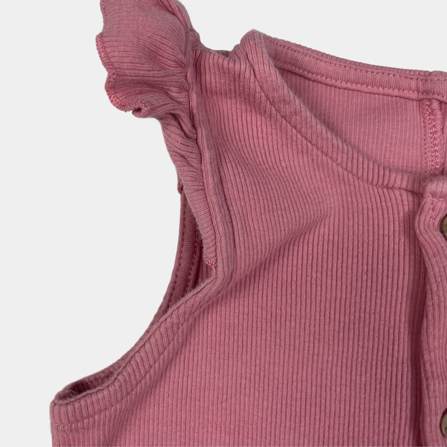 Rosa ärmelloser Overall mit Knopfleiste von M&S