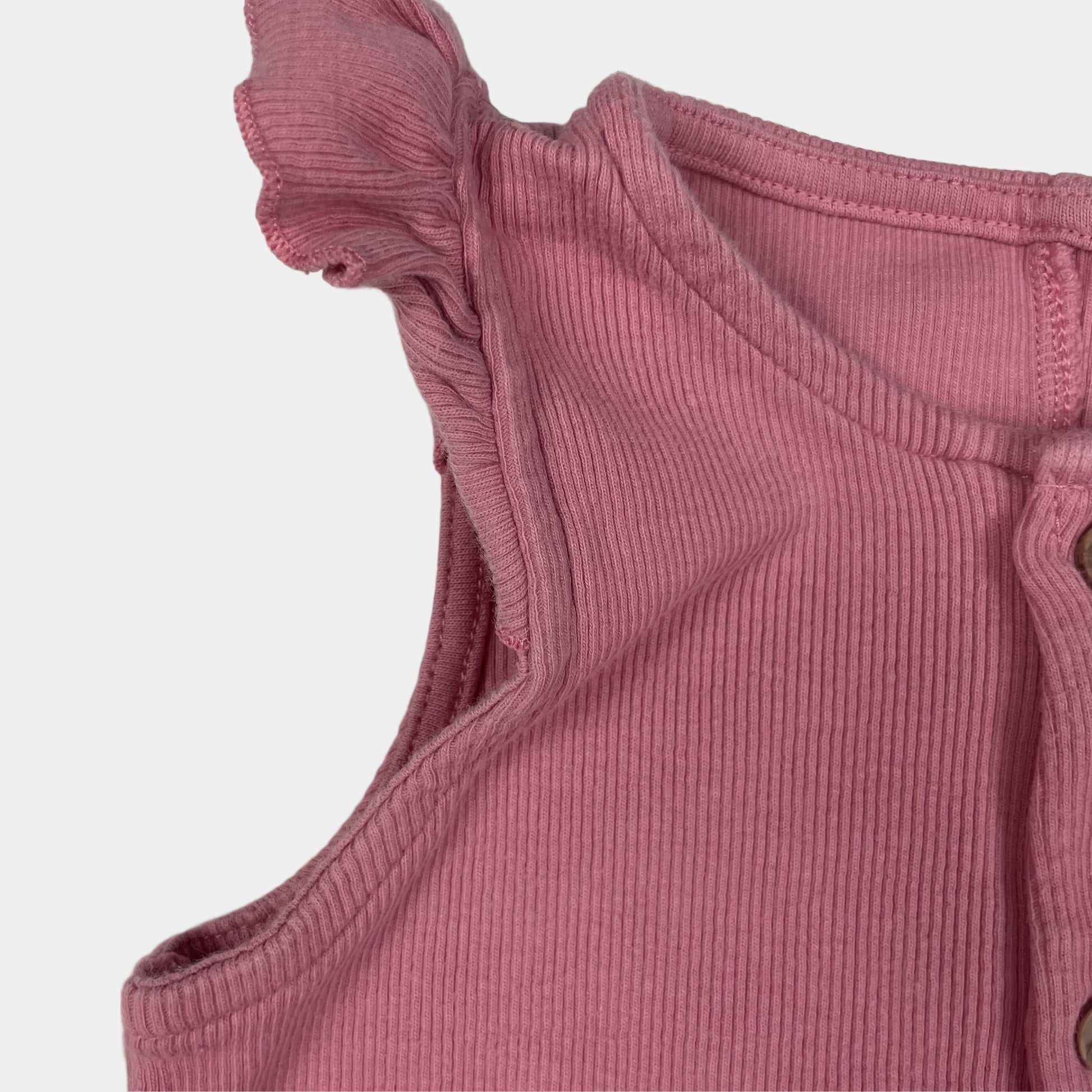 Rosa ärmelloser Overall mit Knopfleiste von M&S