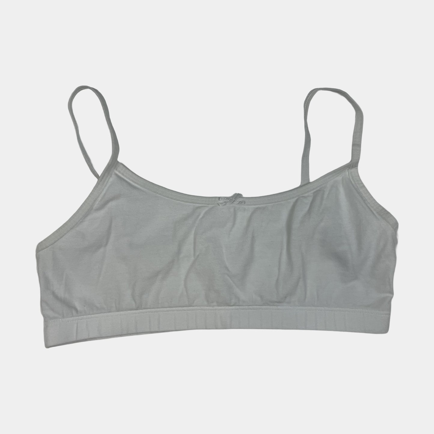 Weißes Bauchband mit Spaghettiträgern – front