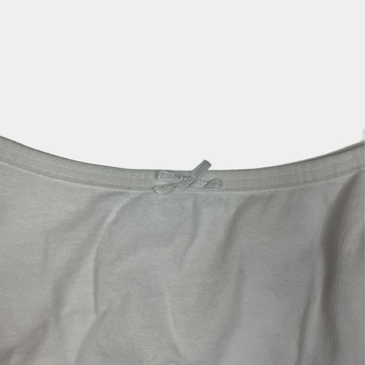 Weißes Bauchband mit Spaghettiträgern – detail