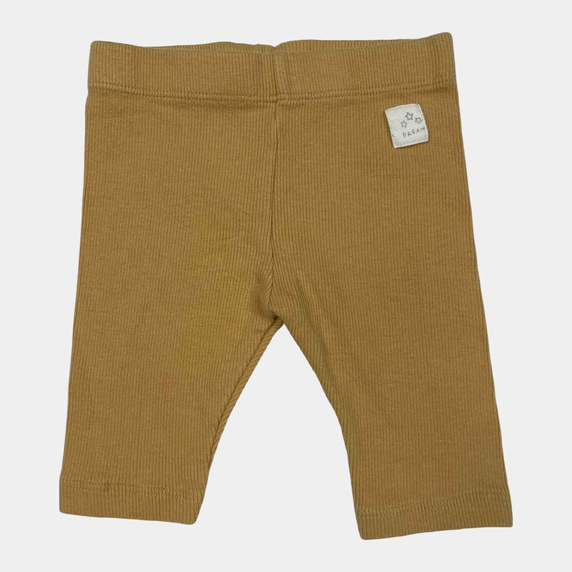 Leichte honigfarbene Leggings aus Baumwolle mit elastischem Bund für Babys front