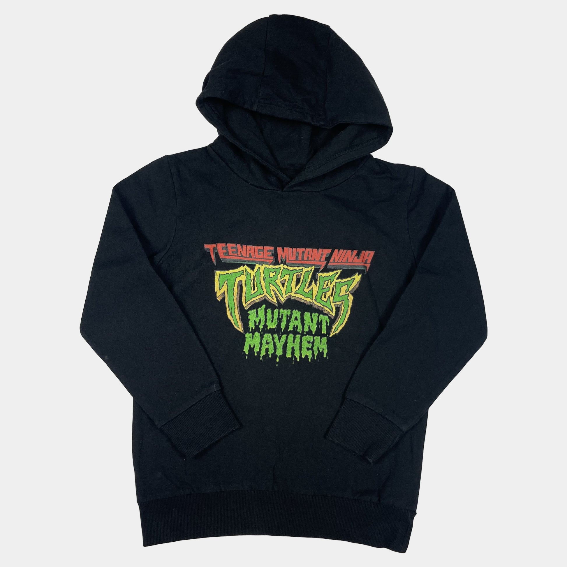 Schwarzer Kapuzenpullover mit Ninja Turtles Print für Kinder