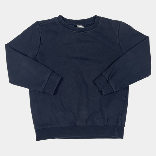 Dunkelblauer Pullover für Kinder mit Rundhalsausschnitt