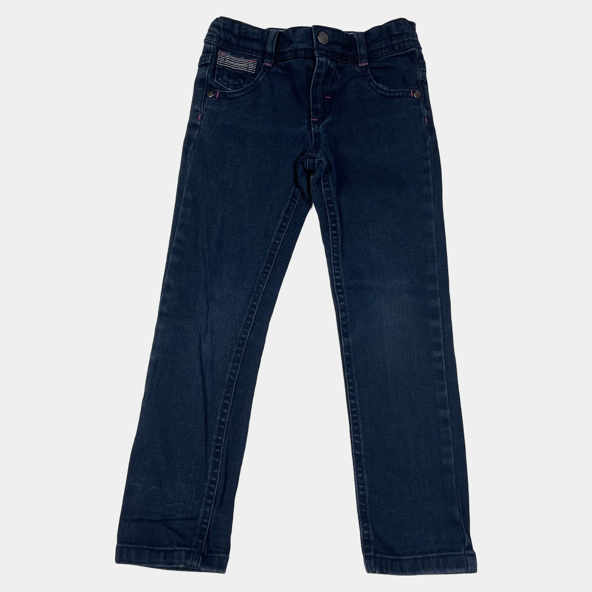Dunkelblaue Hose aus Denim für Kinder – front
