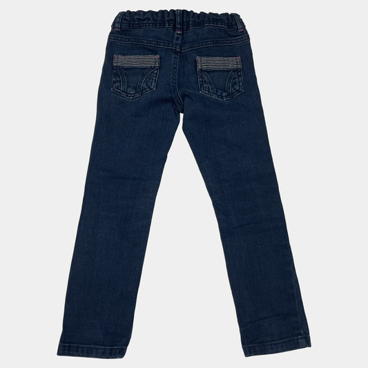 Dunkelblaue Hose aus Denim für Kinder – back