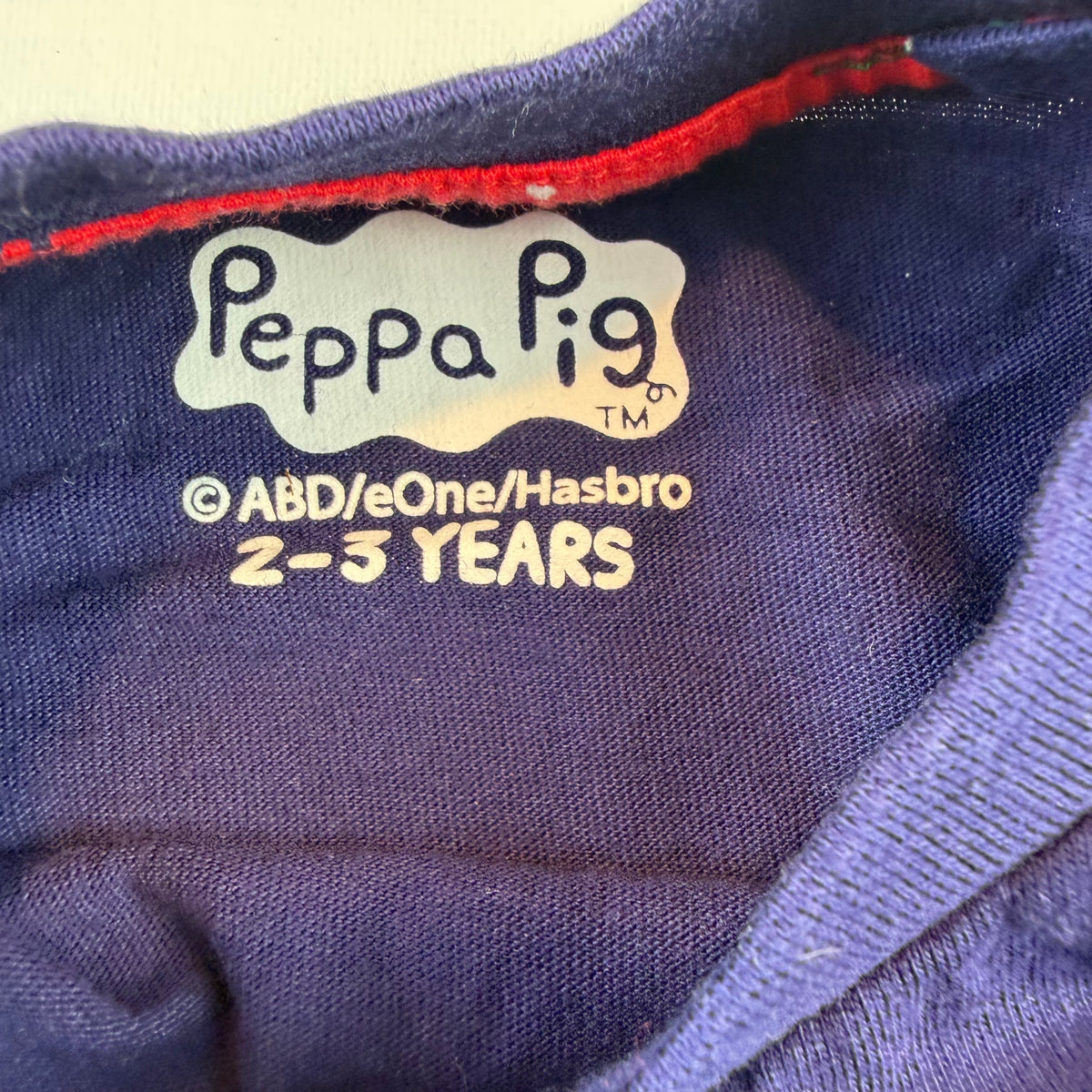 Blaues Peppa Pig Langarmshirt für Kinder mit Weihnachtsmotiv und Rundhalsausschnitt – label