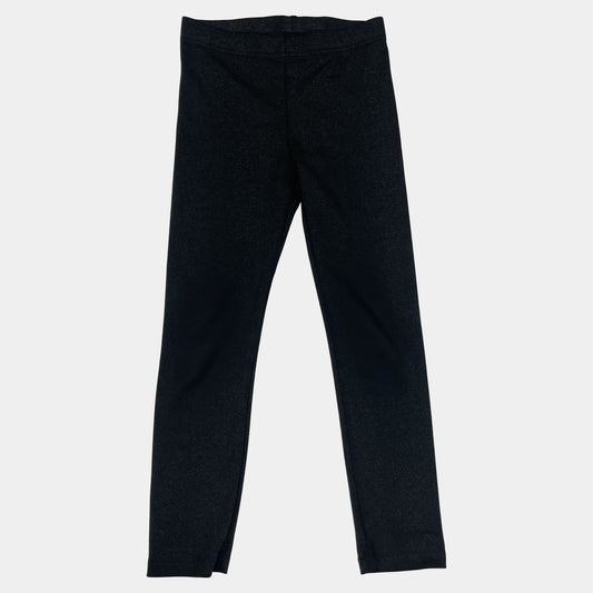 Schwarze Leggings aus Polyester für Mädchen – front