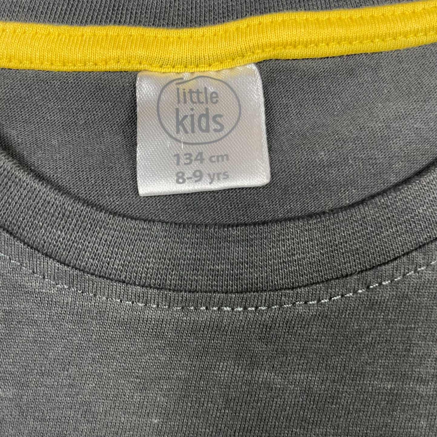 Graues Longsleeve-Shirt für Kinder, Größe 134 cm, aus Baumwolle, von little kids.
