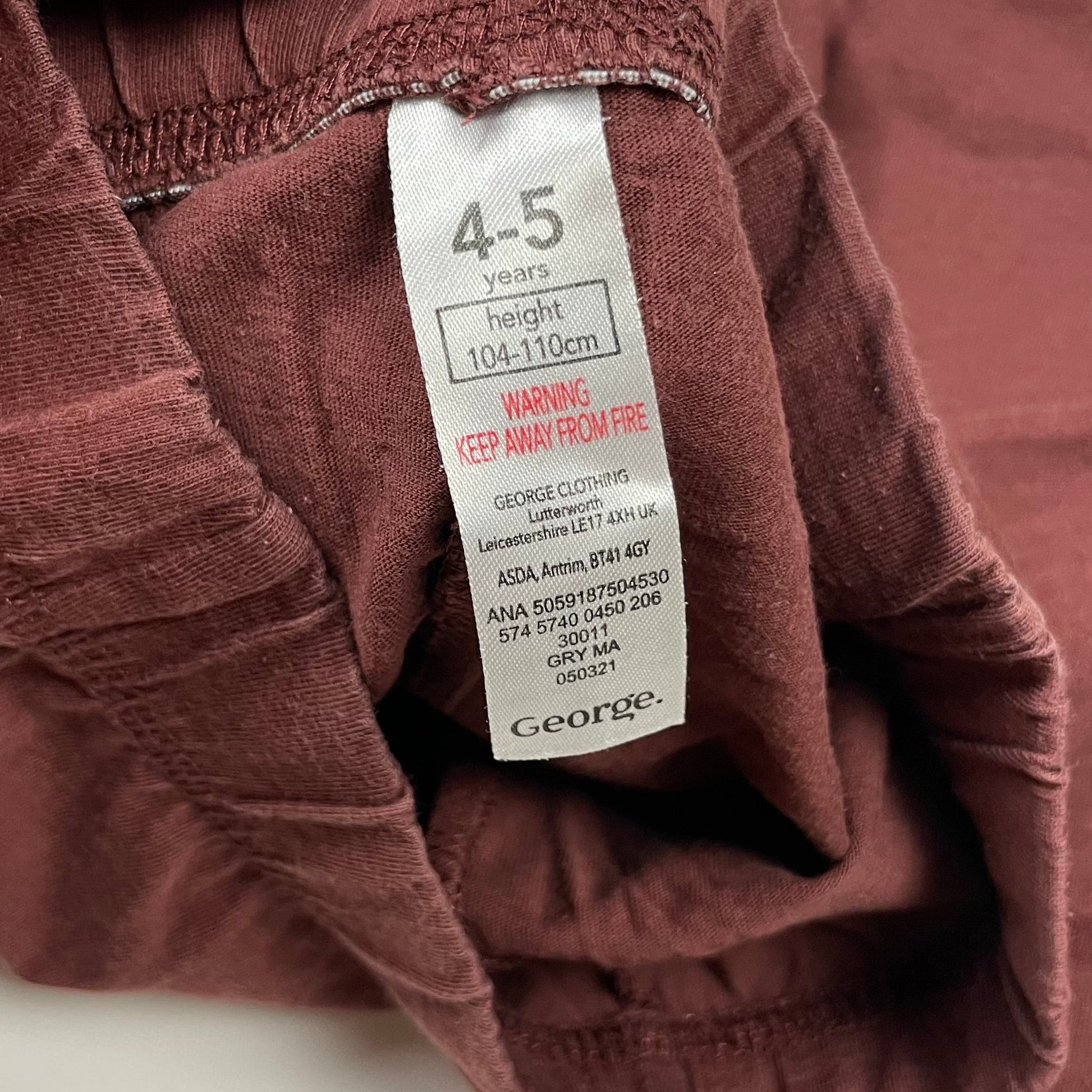 Braune Hose mit elastischem Bund – label