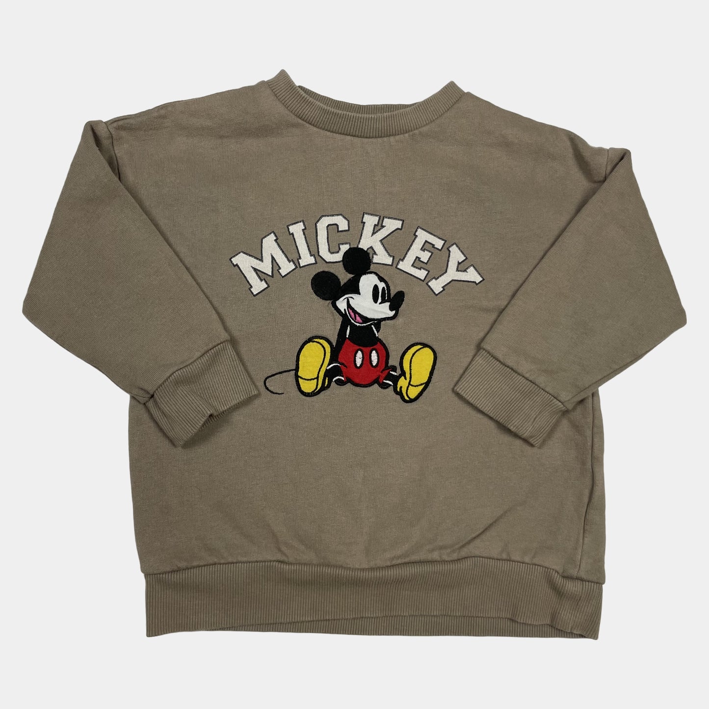 Beiges Sweatshirt mit Mickey-Maus-Motiv – front