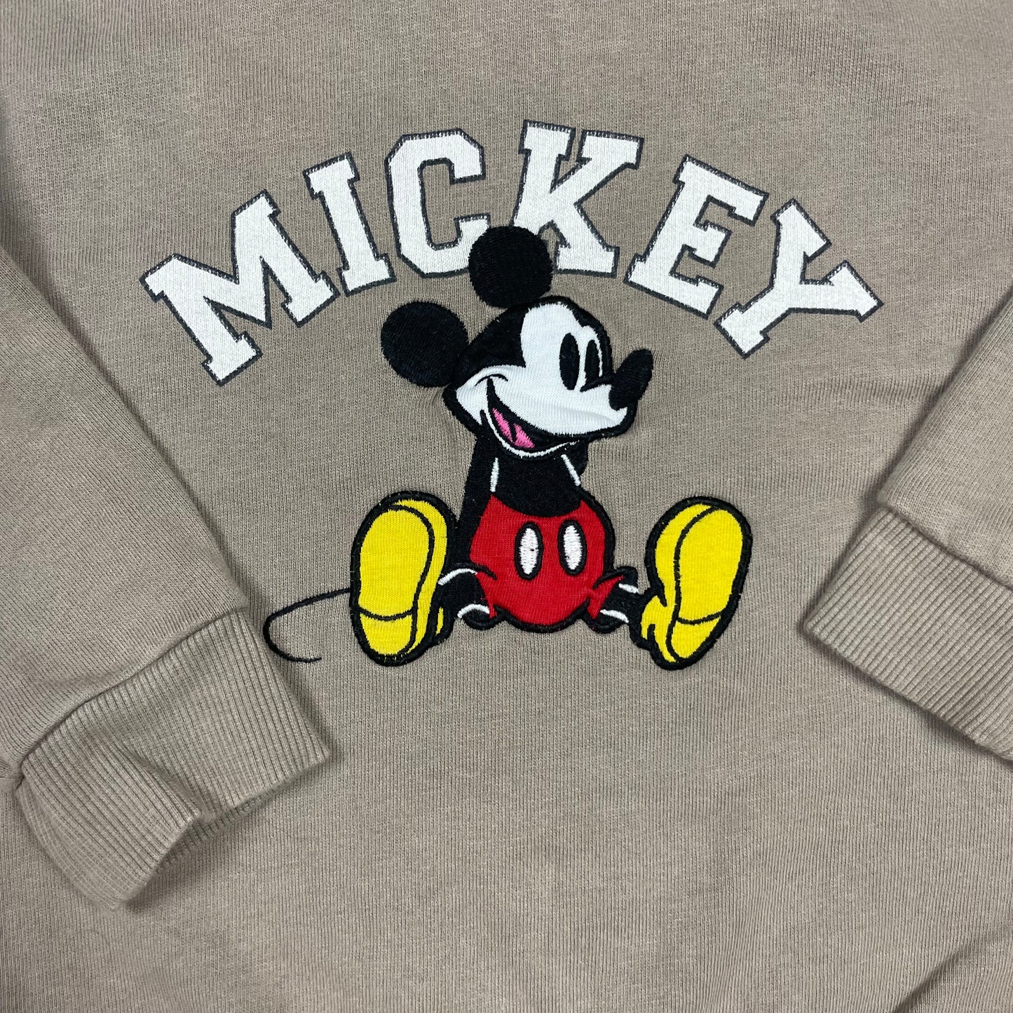 Beiges Sweatshirt mit Mickey-Maus-Motiv – detail