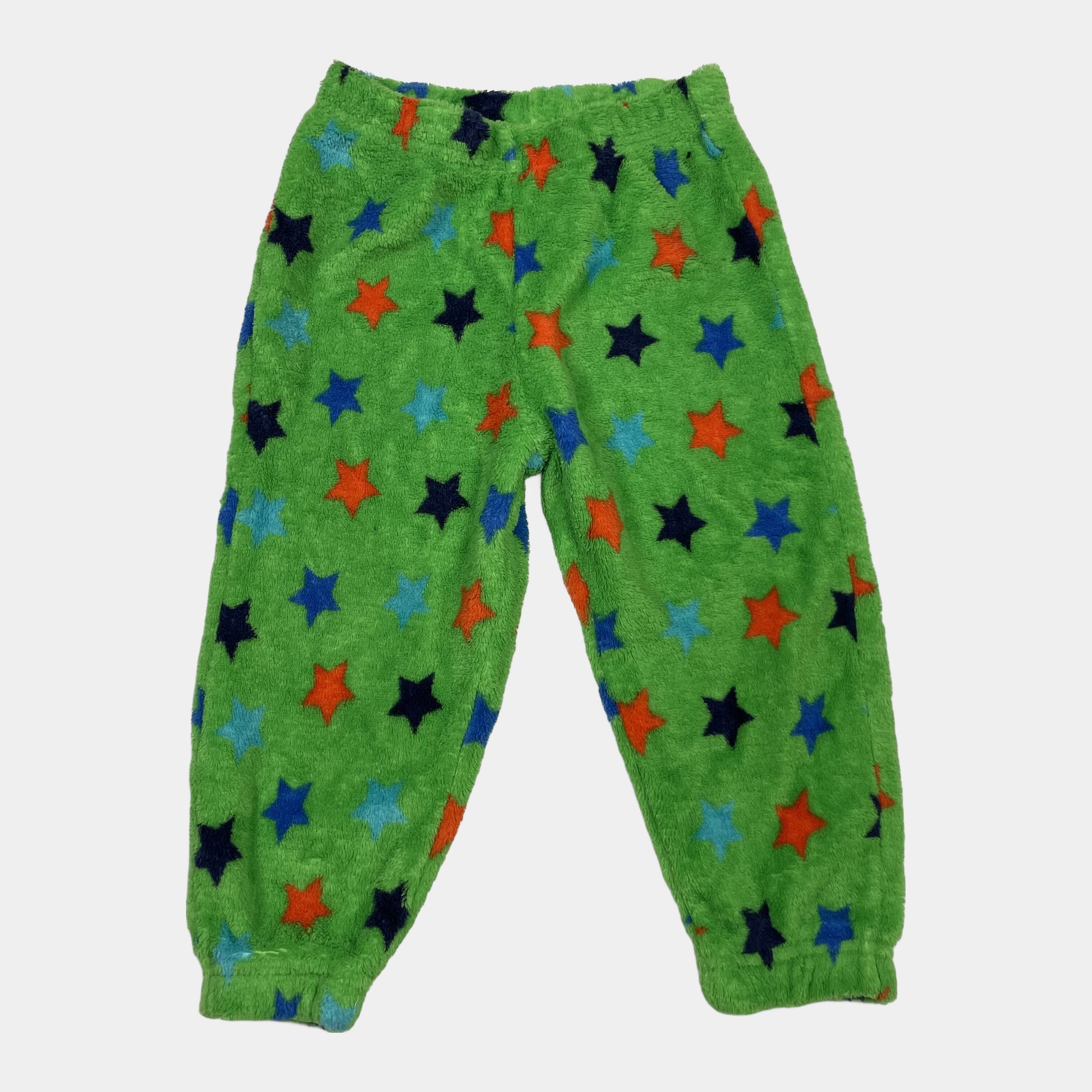 Grüne Fleece-Hose mit Sternenmuster für Kinder, Größe 2–3 Jahre