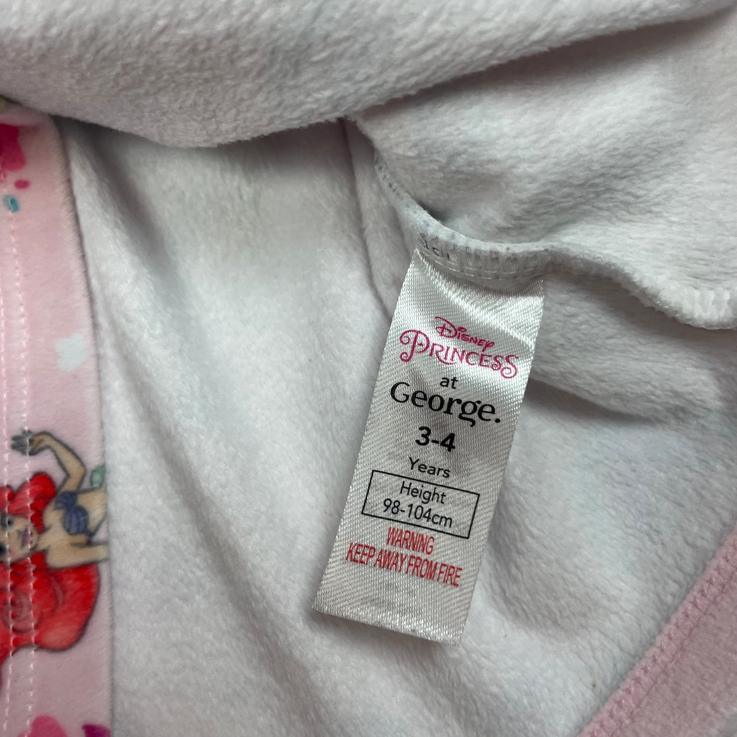 Rosa Pullover mit Prinzessinnenmuster und langen Ärmeln – label