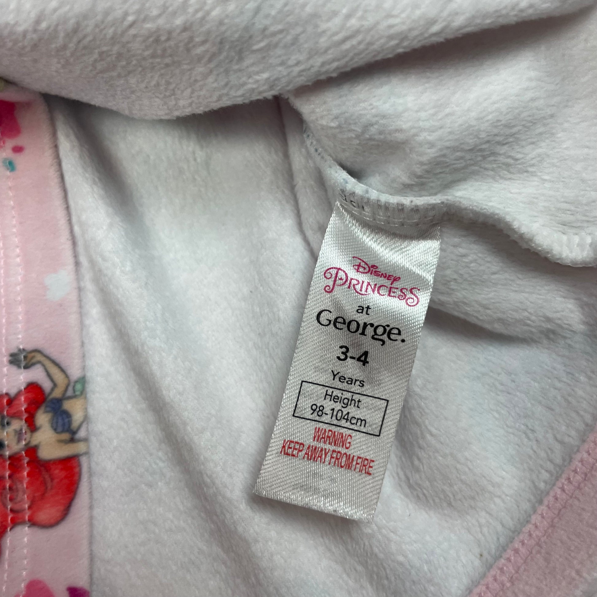 Rosa Pullover mit Prinzessinnenmuster und langen Ärmeln – label