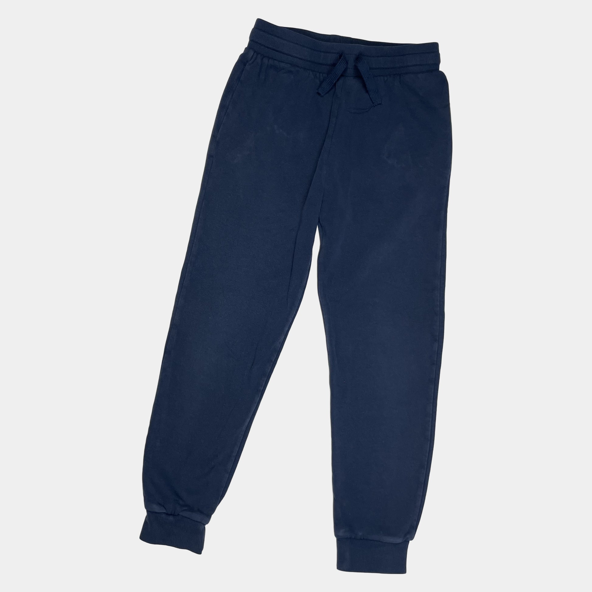 Blaue Jogginghose für Kinder mit elastischen Bündchen und Kordelzug – front
