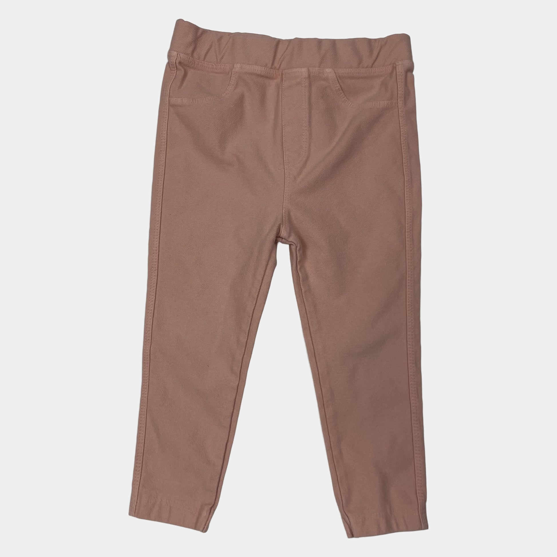 Rosa Hose aus Baumwolle mit elastischem Bund von River Island – front