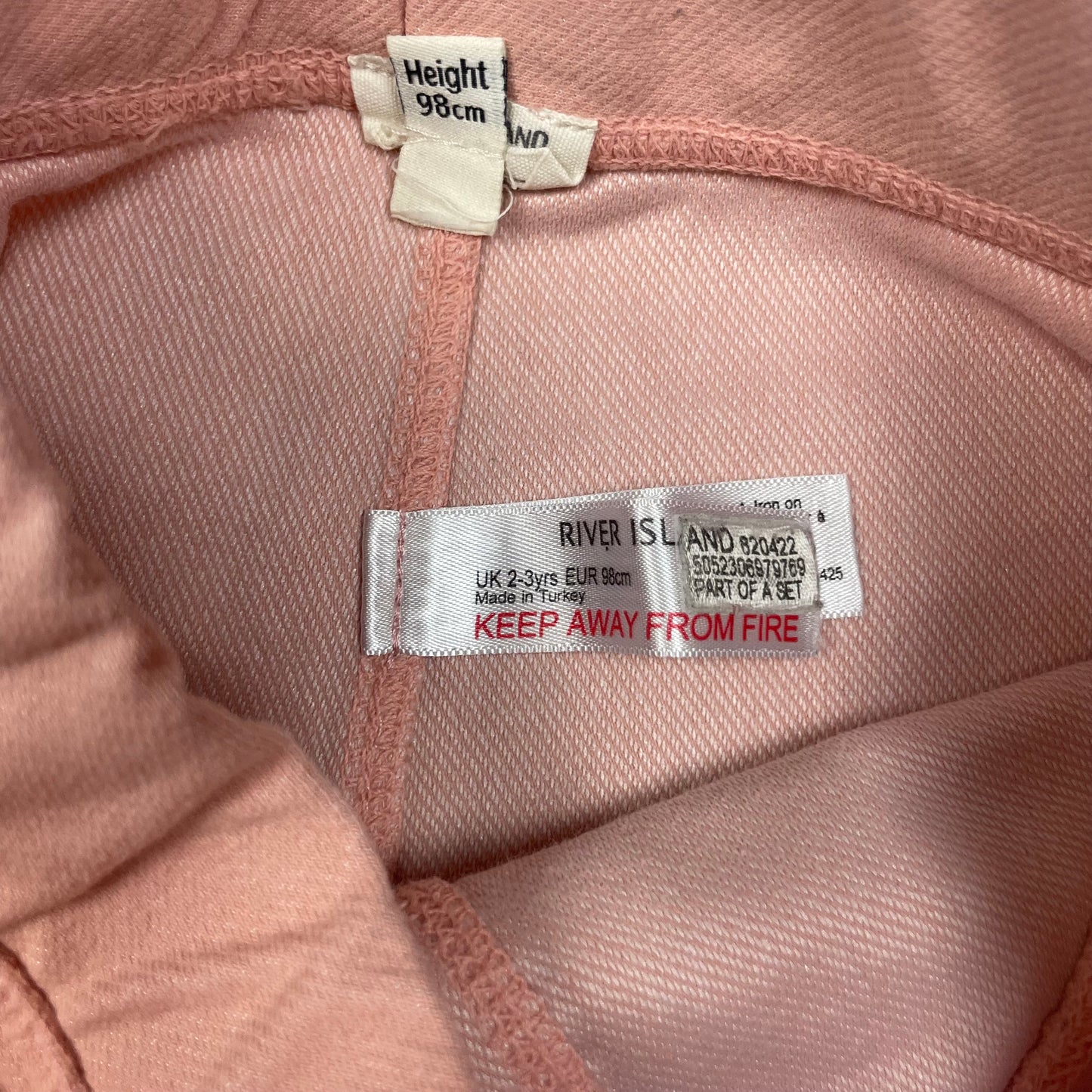 Rosa Hose aus Baumwolle mit elastischem Bund von River Island – label