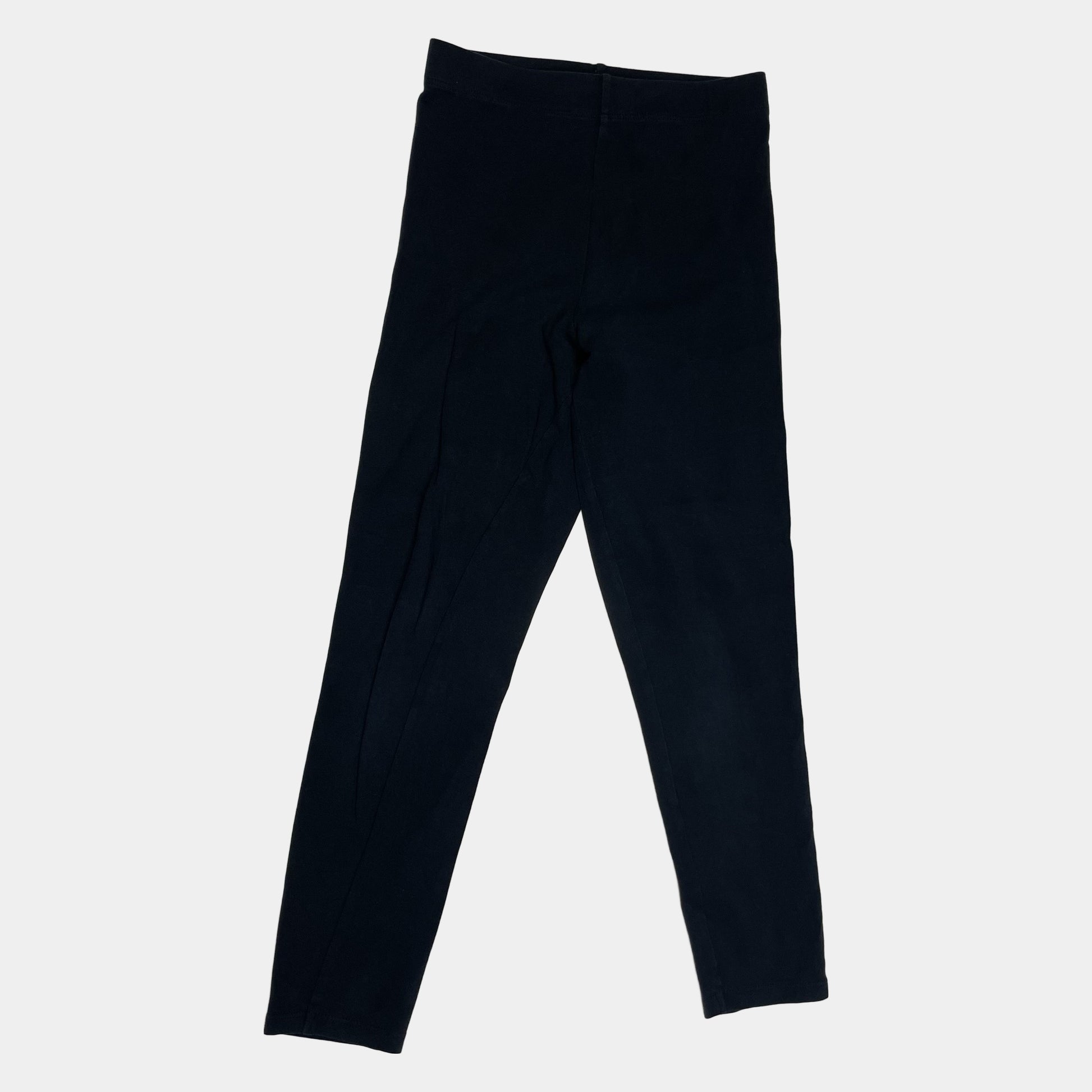Schwarze Leggings mit elastischem Bund für Kinder, Größe 7-8 Jahre – front