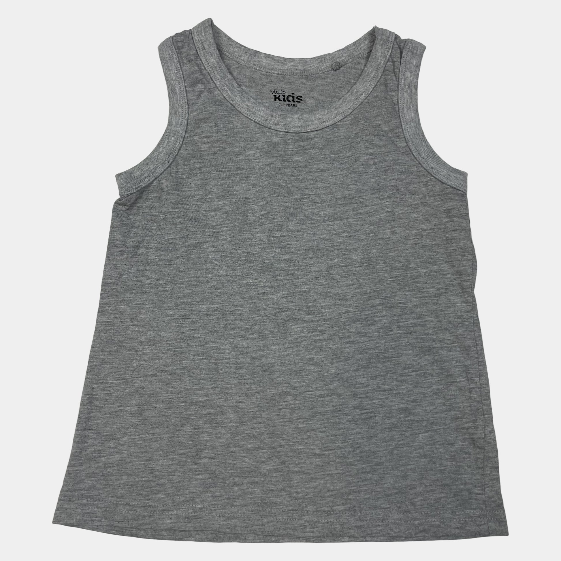 Graues Tanktop für Kinder von M&Co, Größe 7-8 Jahre, Baumwolle – front