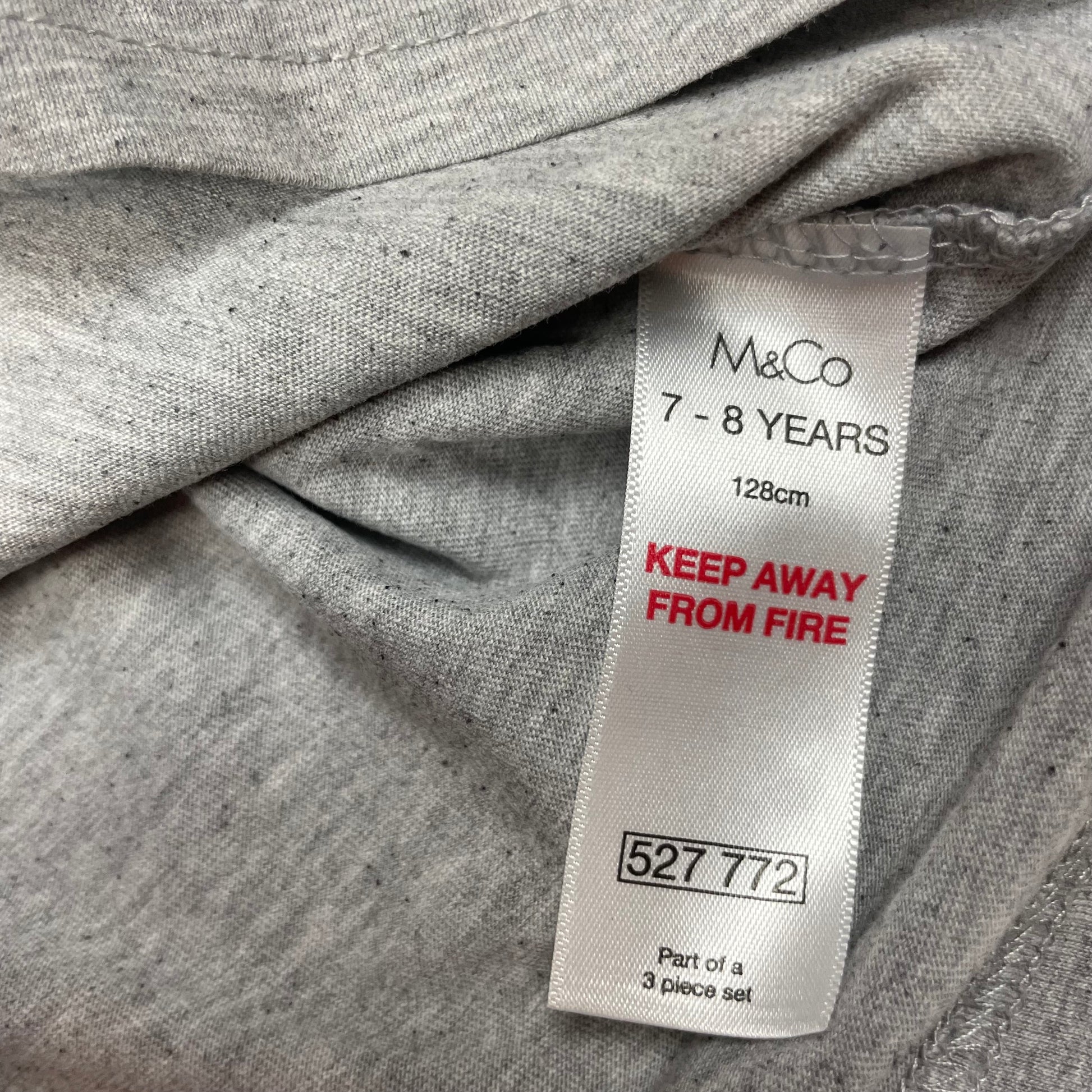 Graues Tanktop für Kinder von M&Co, Größe 7-8 Jahre, Baumwolle – label