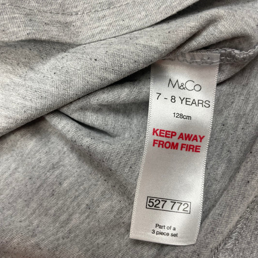 Graues Tanktop für Kinder von M&Co, Größe 7-8 Jahre, Baumwolle – label