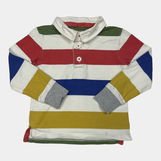 Mehrfarbiger Baumwoll-Pullover mit Streifenmuster für Kinder – front