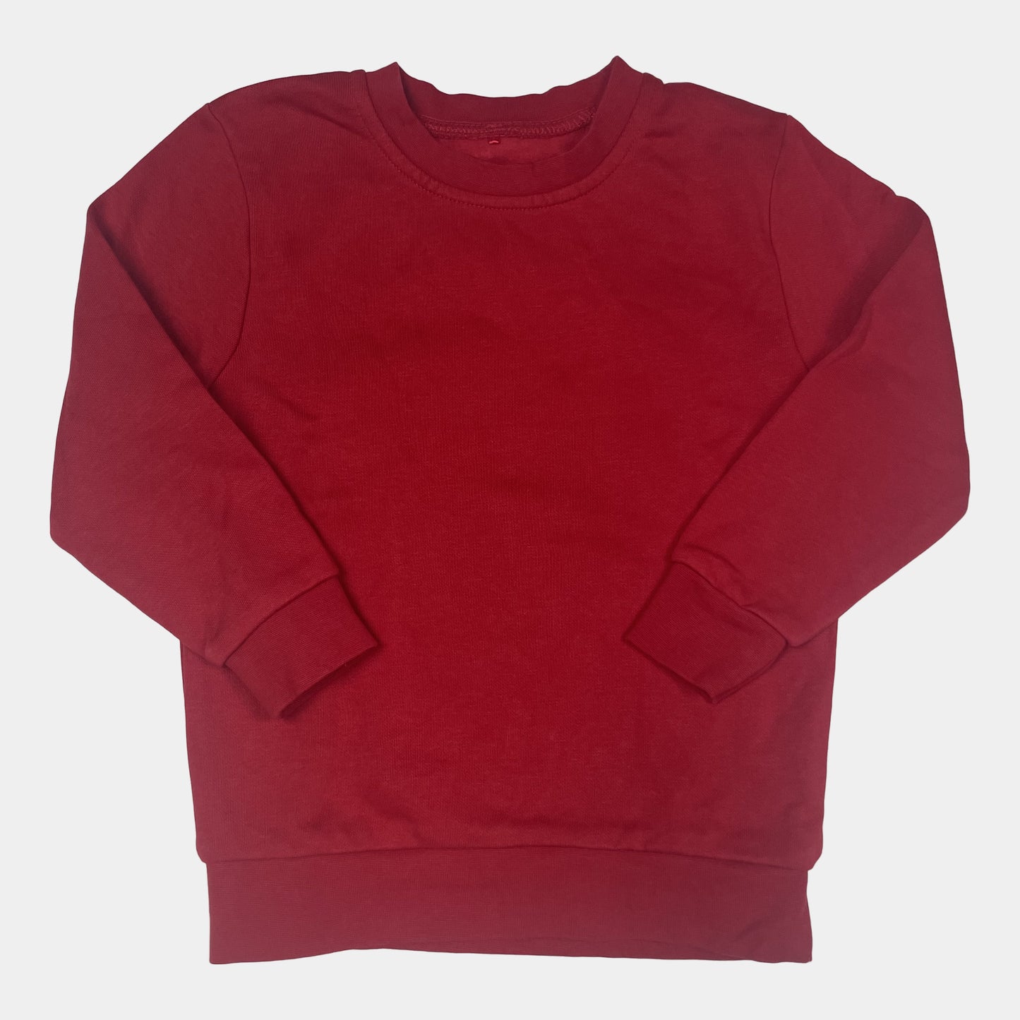 Rotes Kinder-Sweatshirt mit Rundhalsausschnitt – front
