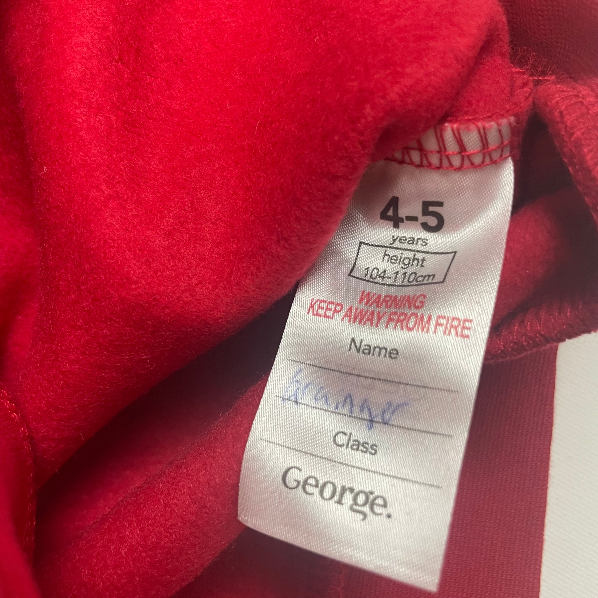 Rotes Kinder-Sweatshirt mit Rundhalsausschnitt – label