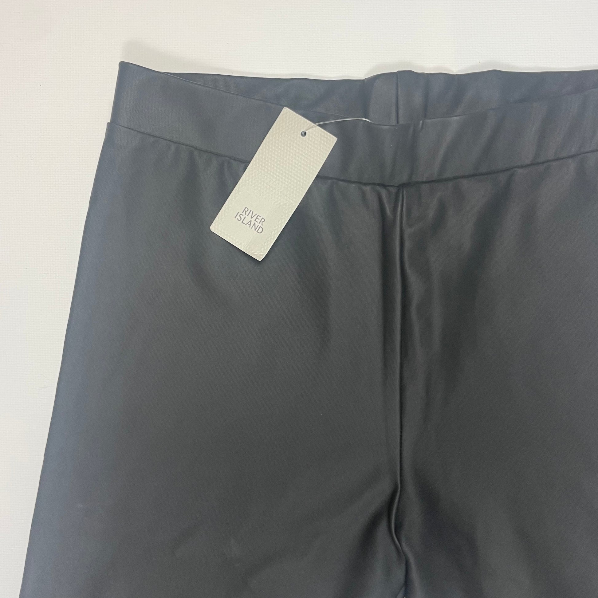 Graue Leggings aus Polyester mit elastischem Bund – detail