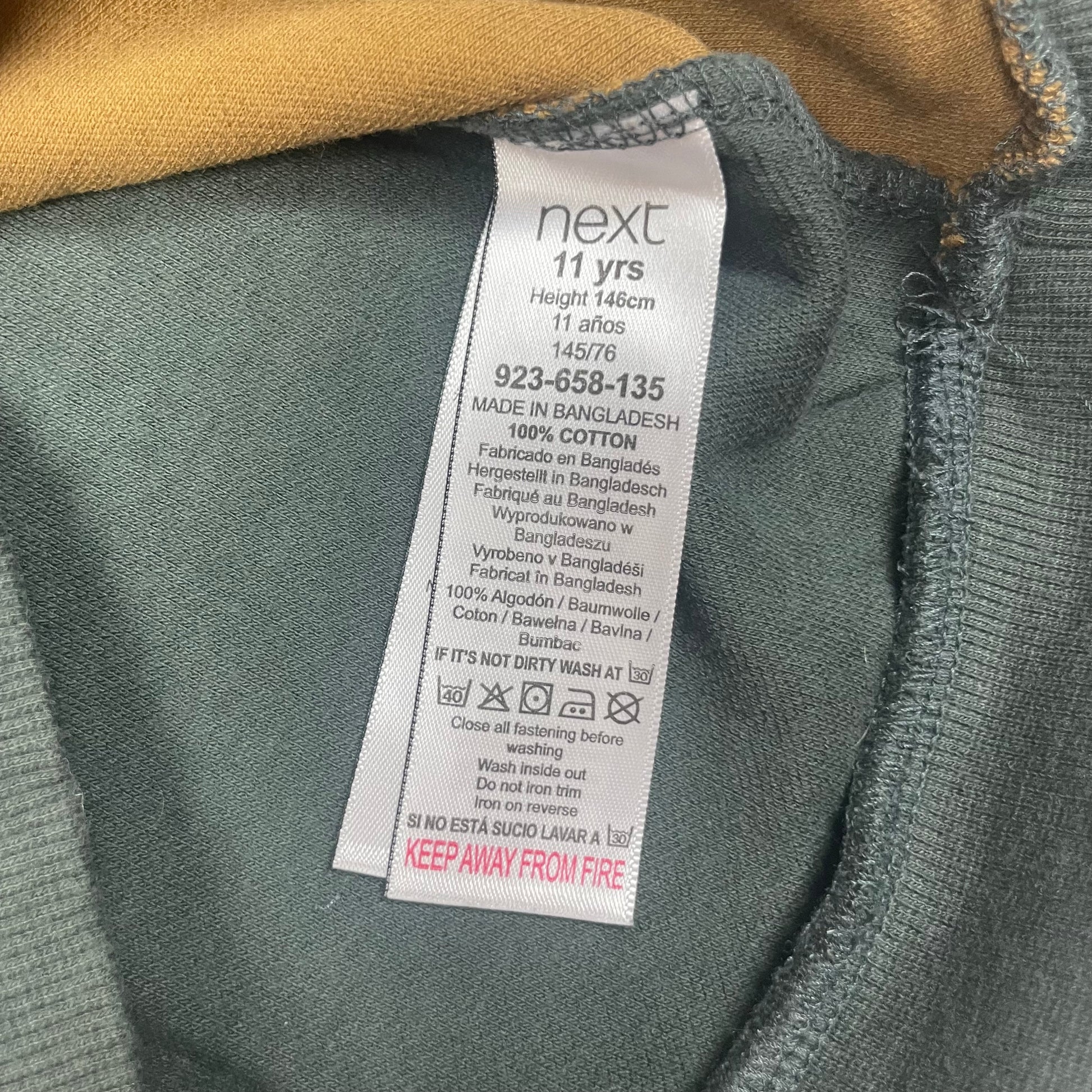 Grüner Baumwoll-Pullover mit colorblock Design und Reißverschluss – label