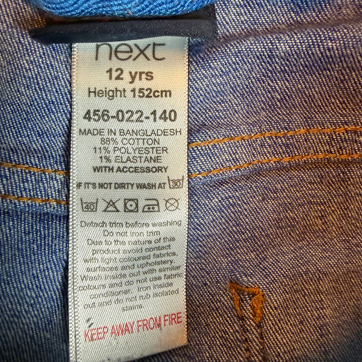 Blaue Next Skinny-Jeans für Kinder in Größe 152 (12 Jahre) – label