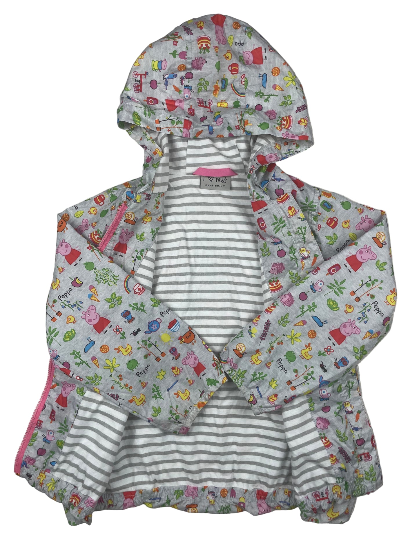 Next Peppa Pig leichte Kapuzenjacke, grau, Größe 3-4 Jahre (104) – inside
