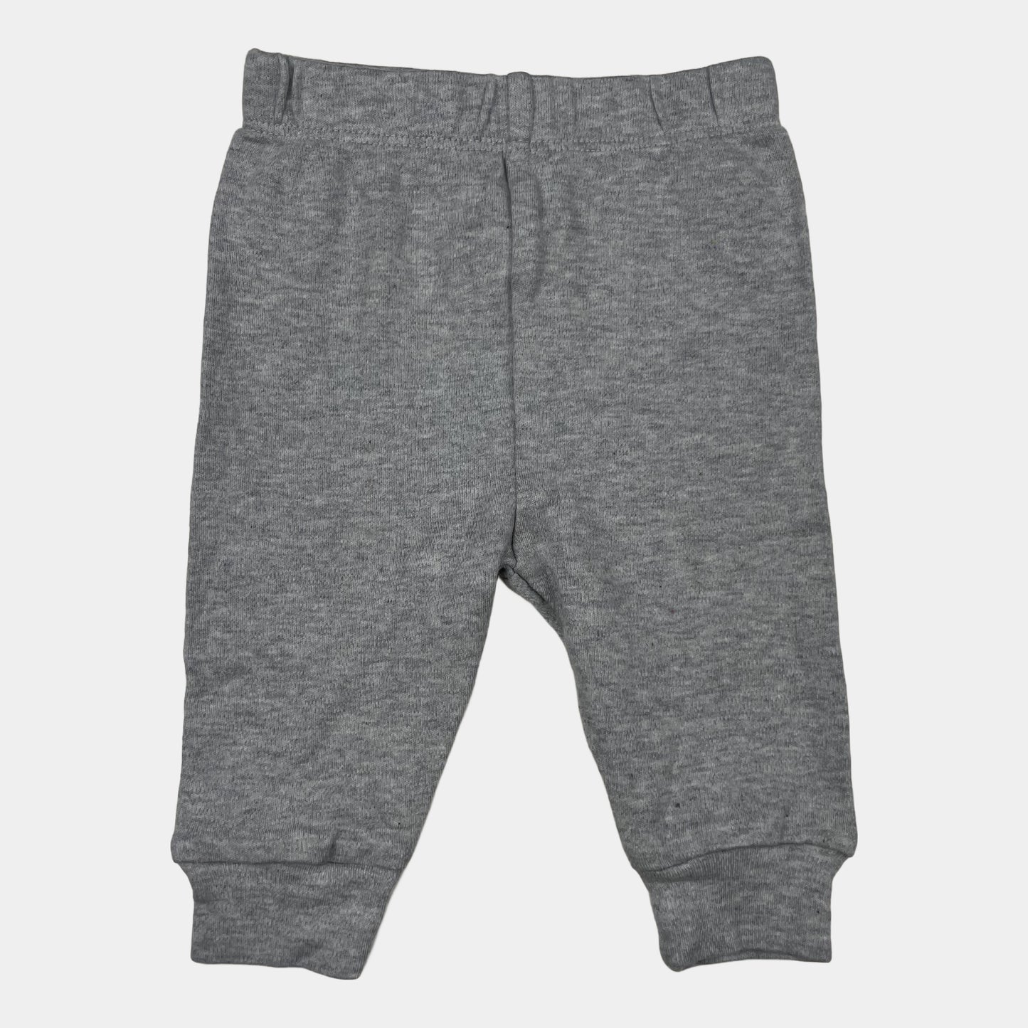 Graue Hose aus Baumwolle für Babys mit elastischem Bund und Bündchen. – front