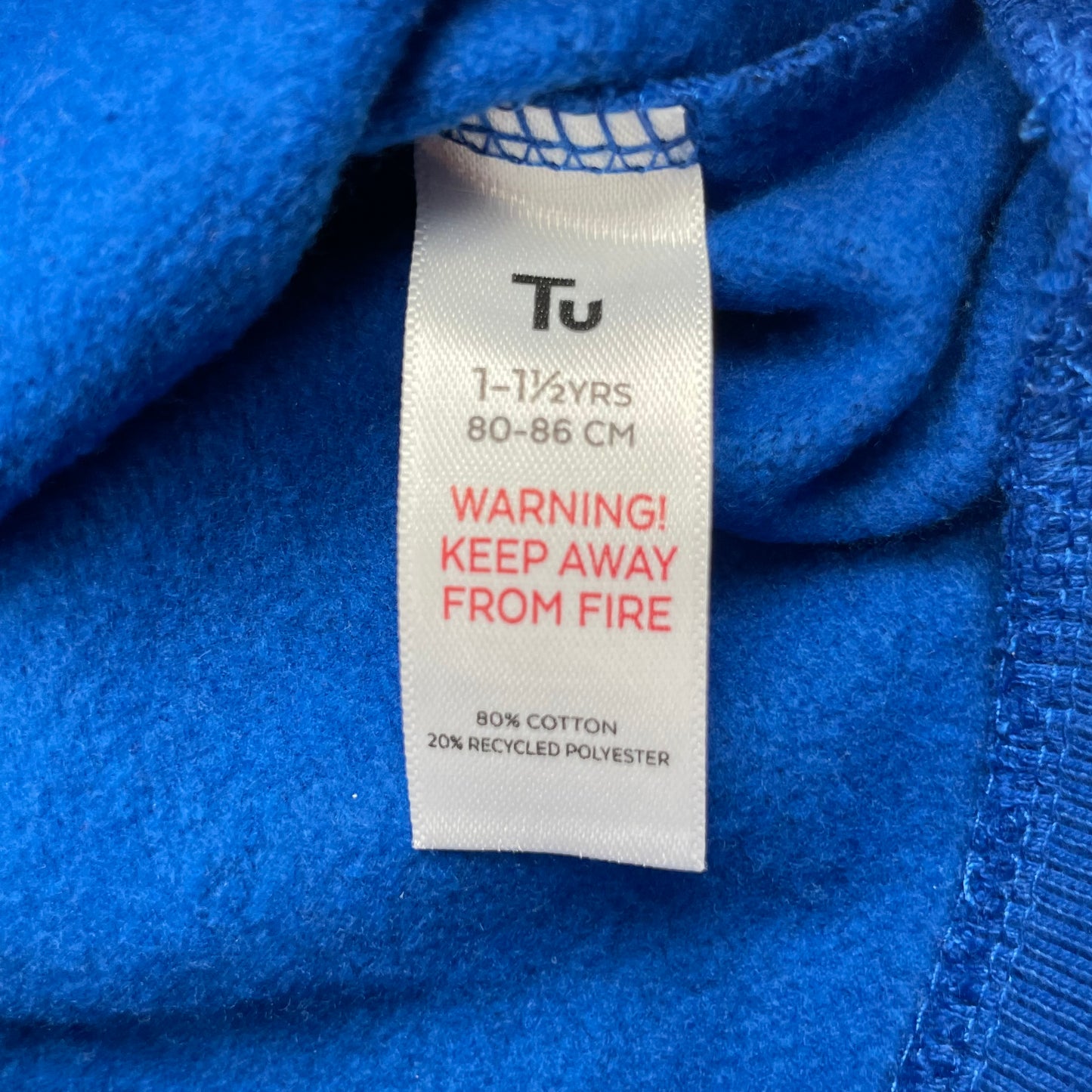 Blaues Sweatshirt mit Monster-Print – label