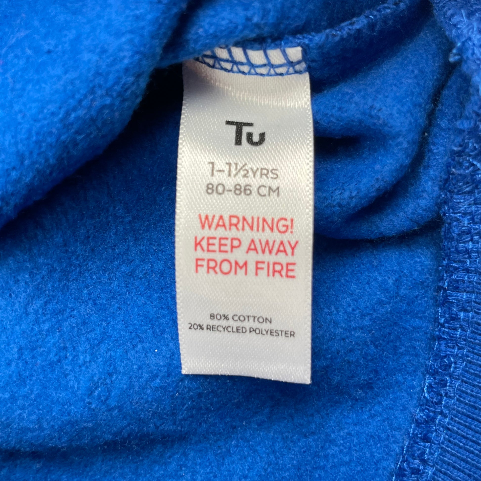 Blaues Sweatshirt mit Monster-Print – label