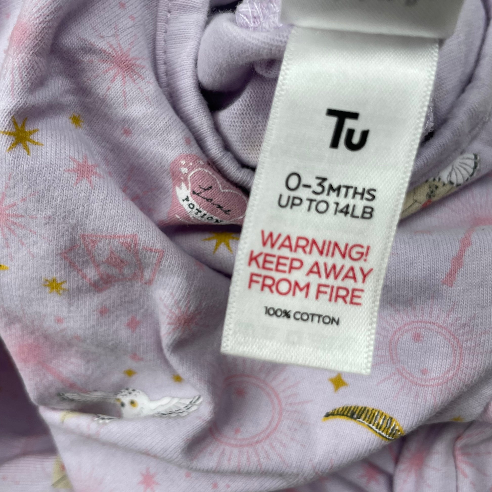 Lila Baumwoll-Overall mit Harry Potter-Motiv für Babys – label