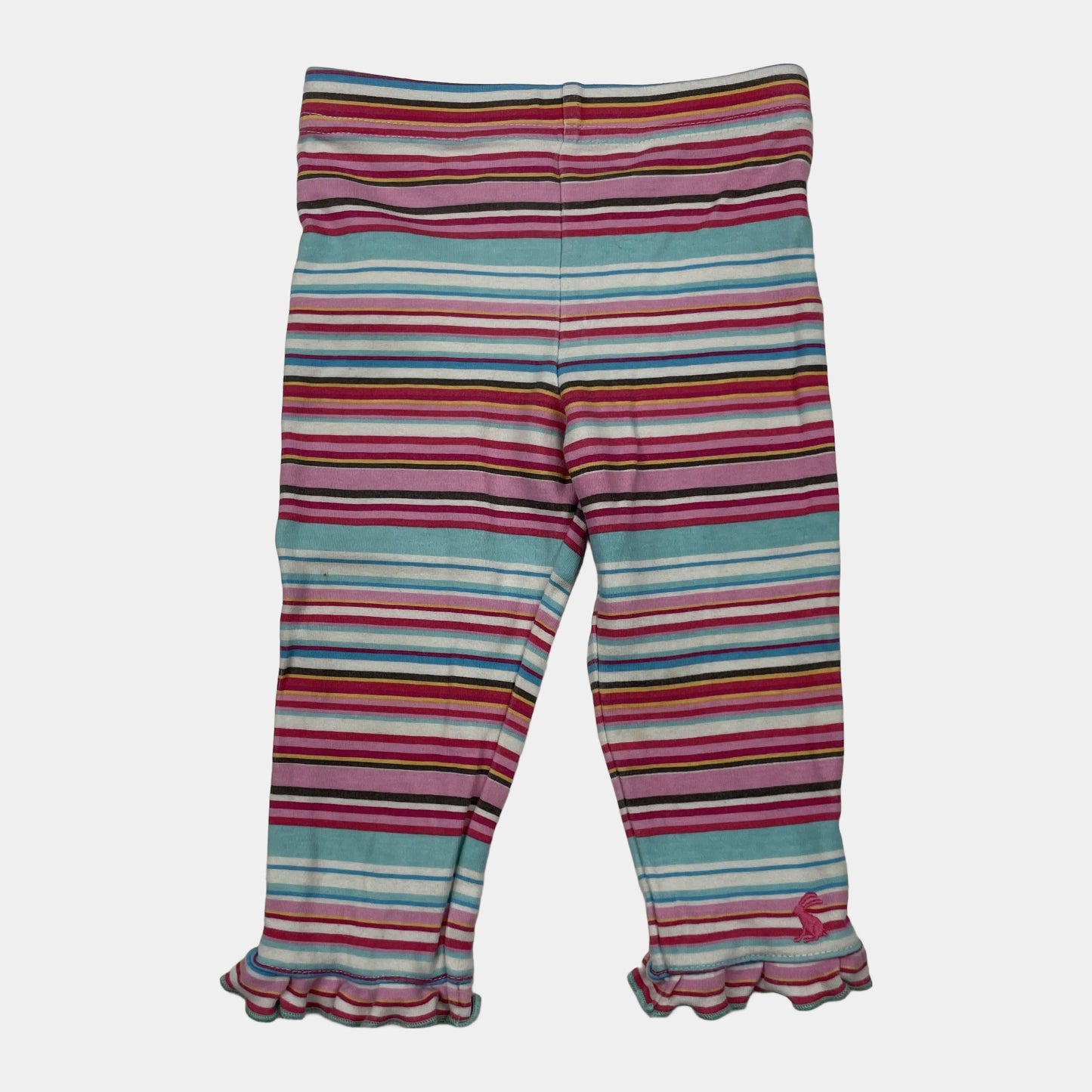 Gestreifte Babyhose mit Rüschen in Mehrfarbig.