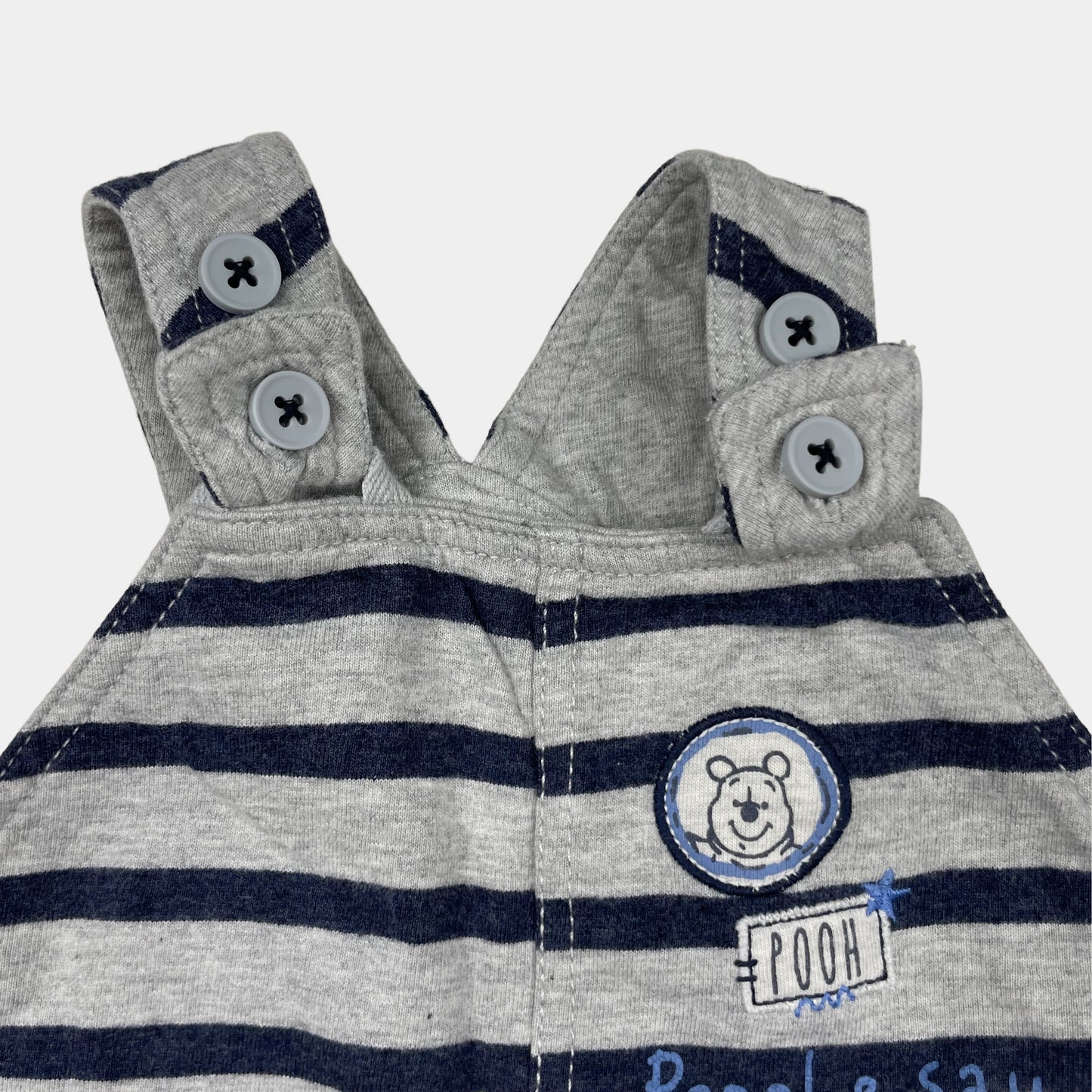 Gestreifter Overall mit Bären und Piglet für Babys – detail
