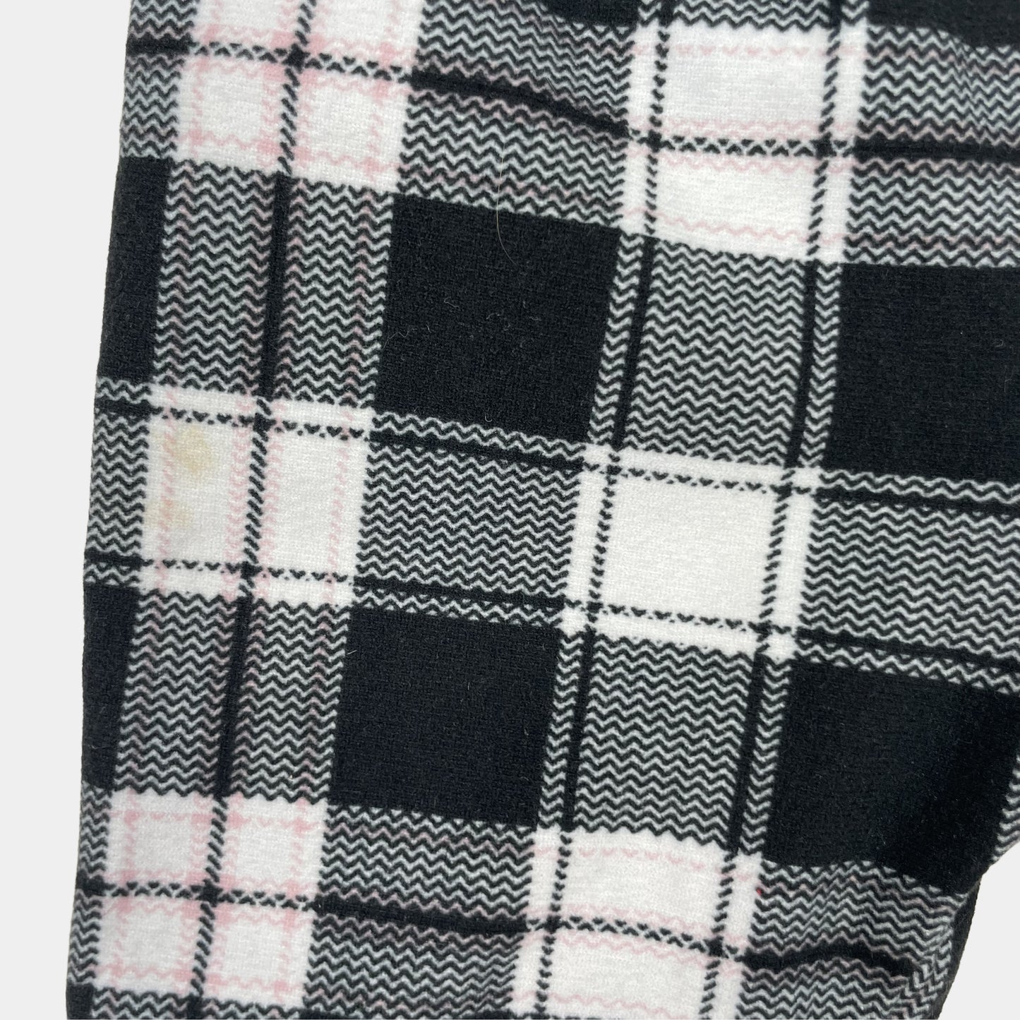 Kariertes Polyester-Jogginghose in Schwarz und Weiß für Babys, Größe 9-12 Monate – detail